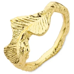 Ring i forgyldt messing