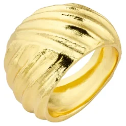 Ring i forgyldt messing