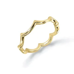 Ring i forgyldt sølv