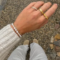 Ring i forgyldt sølv