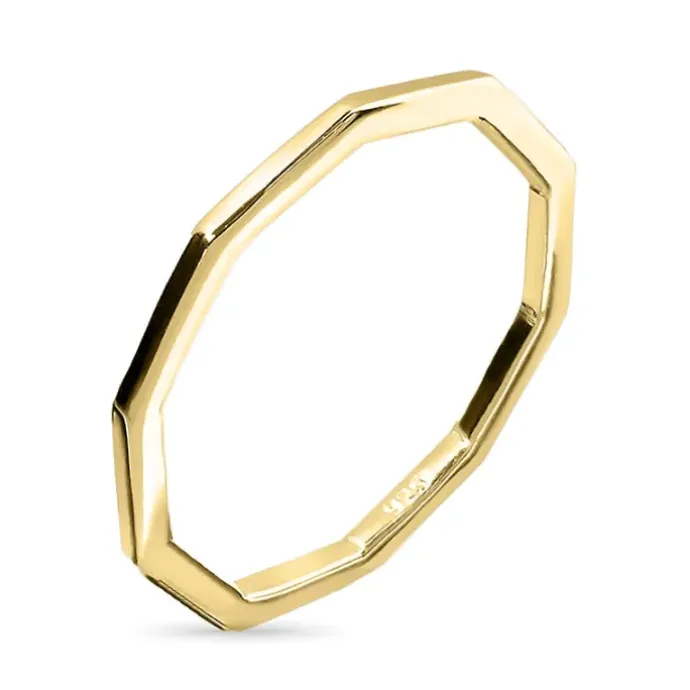 Ring i forgyldt sølv