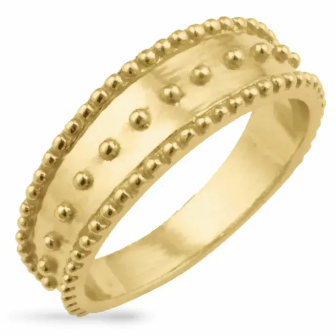 Ring i forgyldt sølv