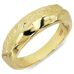 Ring i forgyldt sølv