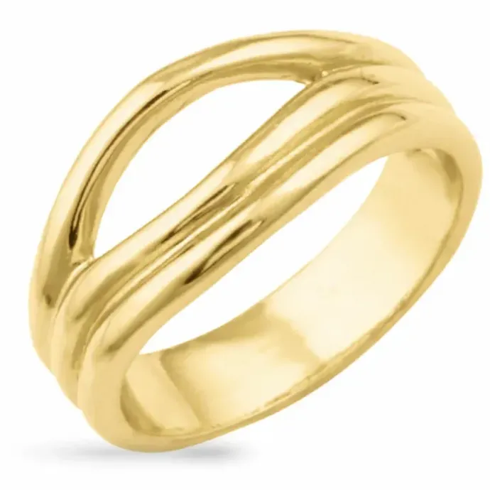 Ring i forgyldt sølv