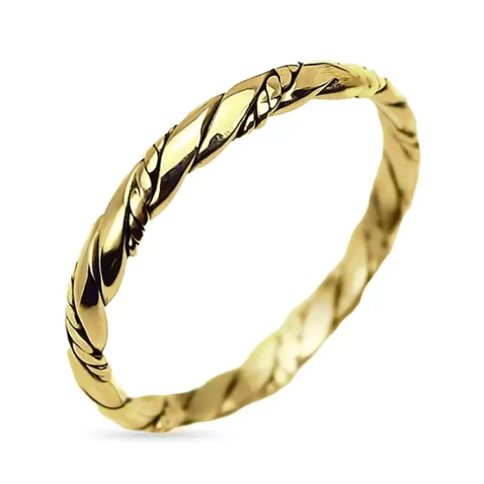 Ring i forgyldt sølv
