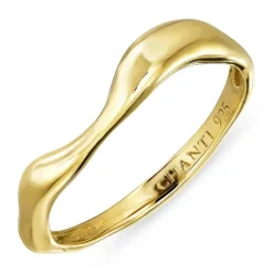Ring i forgyldt sølv