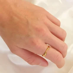 Ring i forgyldt sølv
