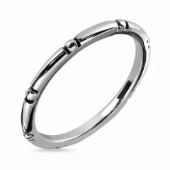 Ring i oxideret sterlingsølv