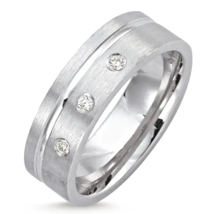 Ring i rhodineret sølv