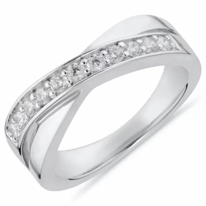 Ring i rhodineret sølv