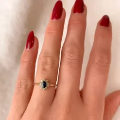 Rosetring i 14 karat guld 0,11 ct 0,35 ct