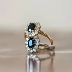 Rosetring i 14 karat guld 0,55 ct 1,00 ct