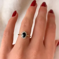 Rosetring i 14 karat guld 0,26 ct 0,65 ct