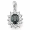 Rosetvedhæng i 14 karat hvidguld 0,55 ct 1,05 ct