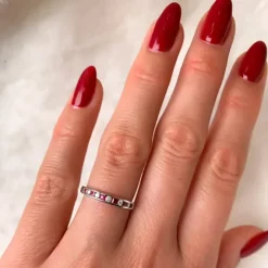 Rubin ring i 14 karat hvidguld 0,11 ct 0,26 ct