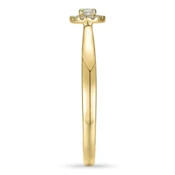 Rund diamant ring i 14 karat guld 0,1 ct 0,06 ct