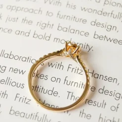 Rund diamantring i 14 karat guld 0,10 ct 0,36 ct