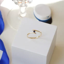 Safir ring i 9 karat guld 0,10 ct