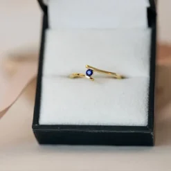 Safir ring i 9 karat guld 0,10 ct
