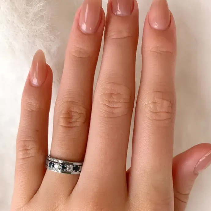 Safir ring i sølv