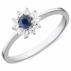 Safir ring i sølv