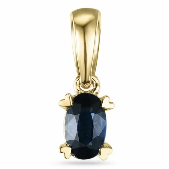 Safir vedhæng i 14 karat guld 0,26 ct