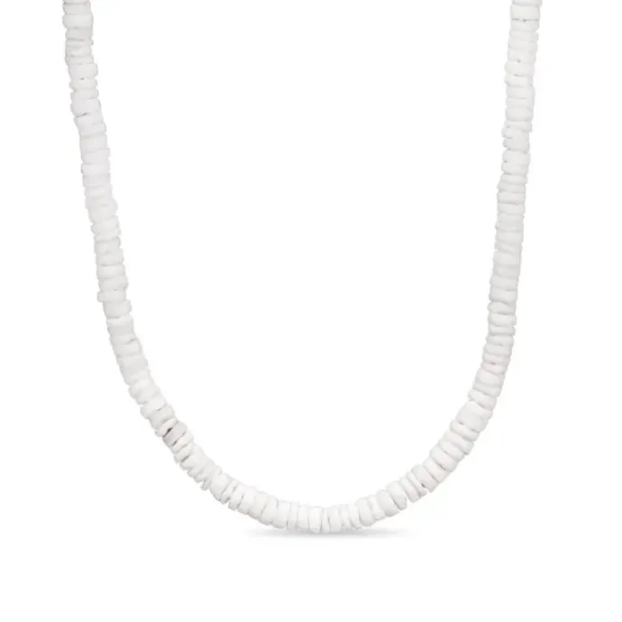 Shell halskæde i forgyldt sølv 38 cm plus 5 cm x 5,0 mm