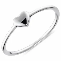 Simple Rings hjerte ring i sølv