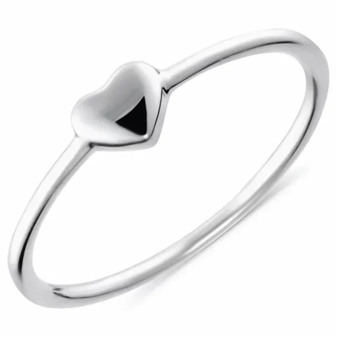 Simple Rings hjerte ring i sølv