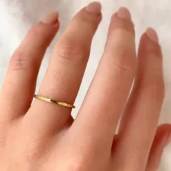 Simple Rings ring i forgyldt sølv