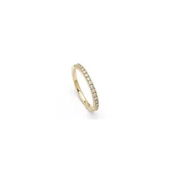 Smal diamantring i 14 karat guld 0,27 ct