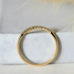 Smal diamantring i 14 karat guld 0,099 ct