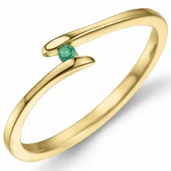 Smaragd ring i 9 karat guld 0,02 ct
