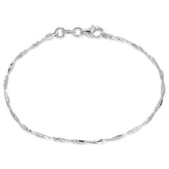 Snoet armbånd i sølv 1,3 mm