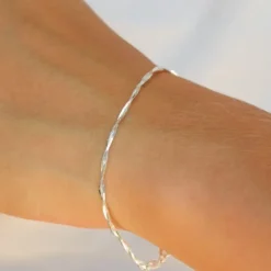 Snoet armbånd i sølv 1,3 mm