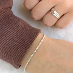Snoet armbånd i sølv 1,9 mm