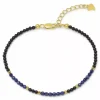 Sort armbånd med onyks og lapis og 6 hematite.