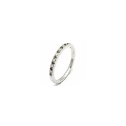 Sort diamant alliancering i 14 karat hvidguld 0,04 ct 0,05 ct