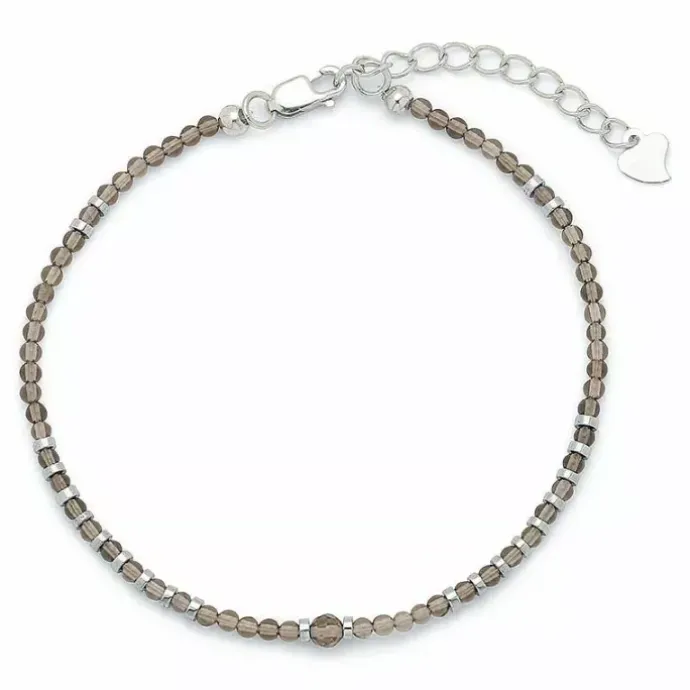 Sten armbånd med kvarts og hematite.