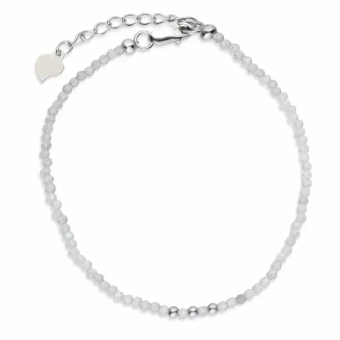 Sten armbånd med labradorit og 3 hematite.