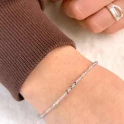 Sten armbånd med labradorit og 3 hematite.