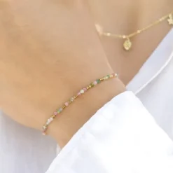 Sten armbånd med turmalin og hematite.