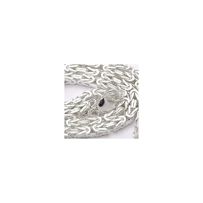 Stor kongehalskæde i sølv 45 cm x 2,8 mm