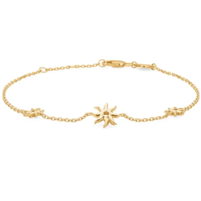 Studio Z Ocean Aura armbånd i forgyldt sølv