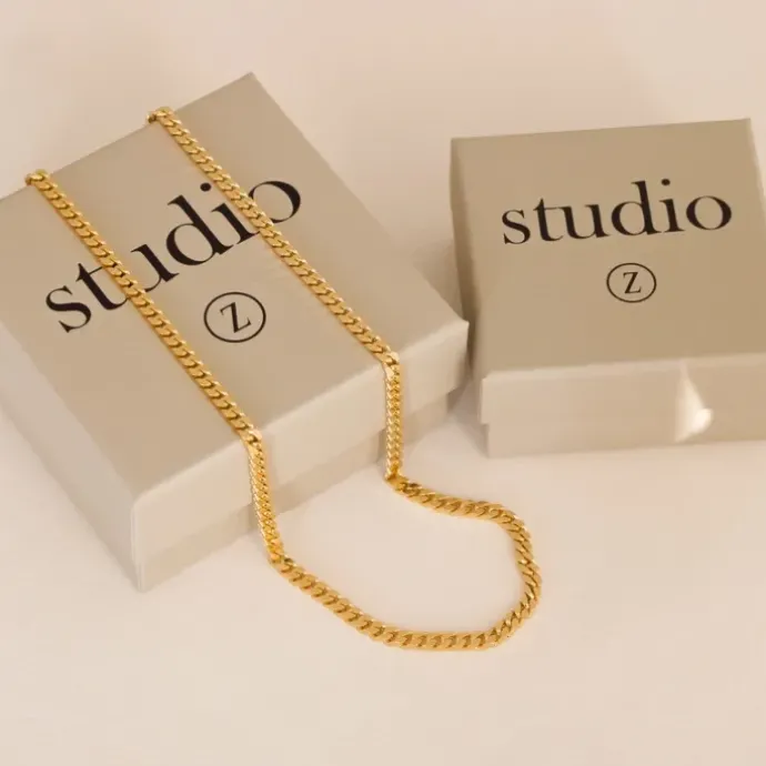 Studio Z Plated halskæde i forgyldt sølv
