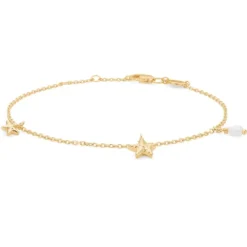 Studio Z Starfish Lustre armbånd i forgyldt sølv