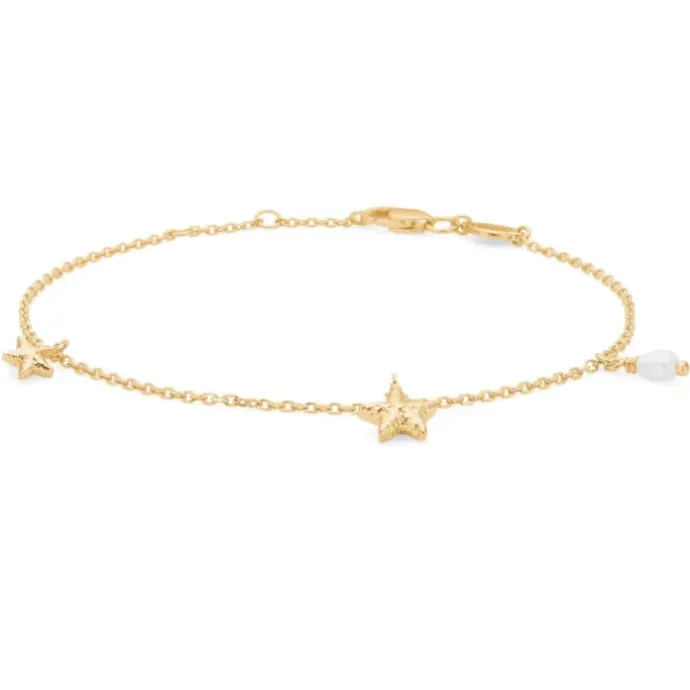 Studio Z Starfish Lustre armbånd i forgyldt sølv