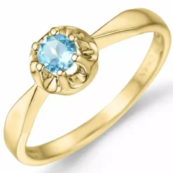 Topas ring i 9 karat guld 0,22 ct