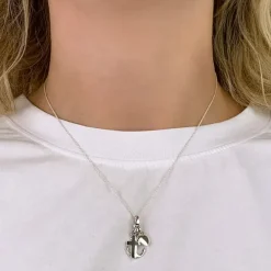 Tro-håb-kærlighed vedhæng i sølv