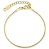 Vandfast armbånd i forgyldt stål 15 cm + 4 cm x 1,0 mm - OCEANA